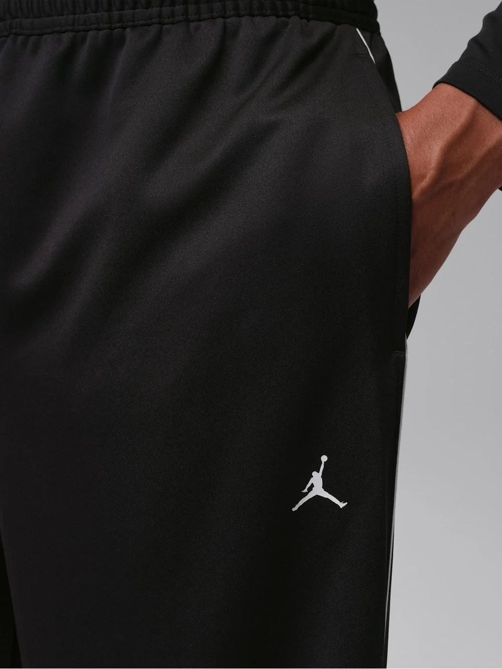 Jordan Men’s Black Sweatpants with White Side Stripes Size Medium